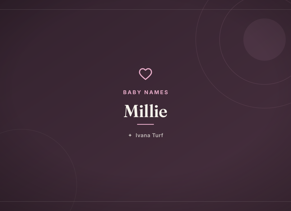 What Does the Name Millie Mean? Origin, Meaning & Popularity — Ivana Turf