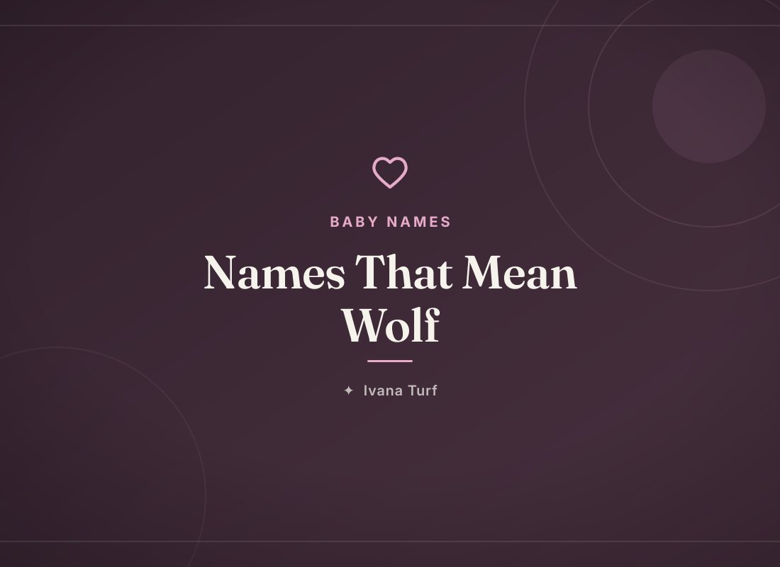 60 Names That Mean Wolf (Boy, Girl & Unisex) — Ivana Turf