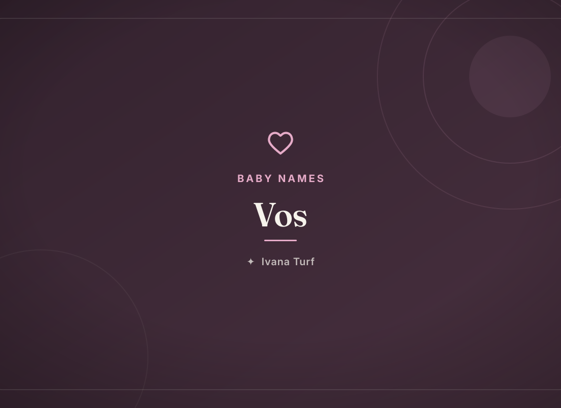 Vos Surname: Meaning, Origin & History — Ivana Turf